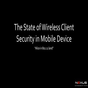 The state of wireless security 