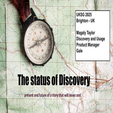 UKSG 2025 - Breakout - The status of Discovery