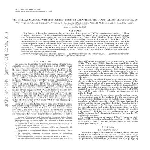 The stelar mass_growth_of_brightest_cluster_galaxies_in_the_irac_shallow_clus...