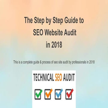 The step by step guide to SEO Website Audit 