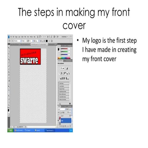 The steps in making my front cover