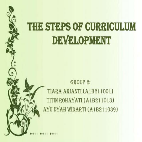 The steps of curriculum development new