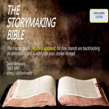 The Storymaking Bible: The Future of Storytelling