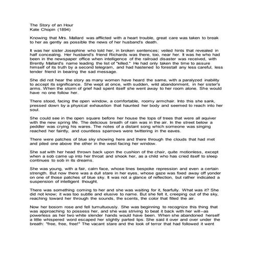 The story of an hour text