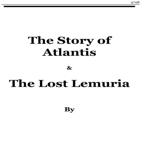 The story of atlantis and the lost lemuria by william scott elliot