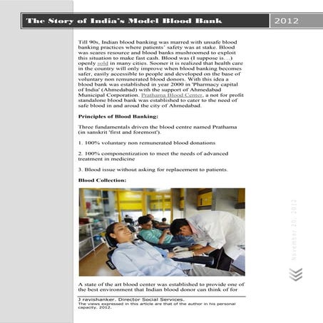 India's model blood bank. 2012