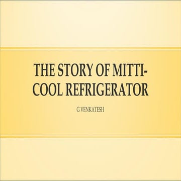The story of mitti cool refrigerator