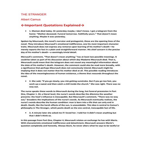 The stranger quotations