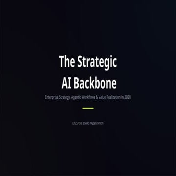 Strategic AI Backbone: Enterprise Agentic Workflows & Value Realization ...