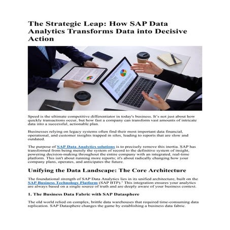 The Strategic Leap How SAP Data Analytics Transforms Data into Decisive Actio...