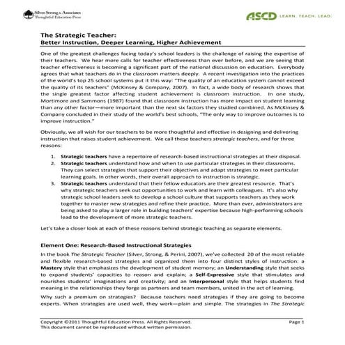 The strategicteacher betterinstruction (1)