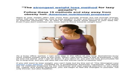 Weight Loss Methods That Work