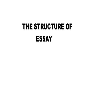 Hingher Education Program The Structure Of Essay Pptx