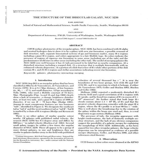 The structure of_irregular_galaxy_ngc3239