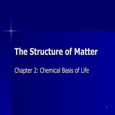 The structure of_matter