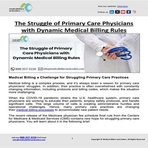 The Struggle of Primary Care Physicians with Dynamic Medical Billing ...