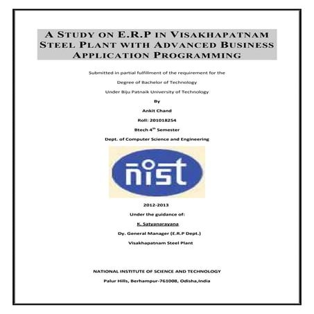 The study of_erp_in_vizag-libre