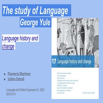 The Study of Language and Change