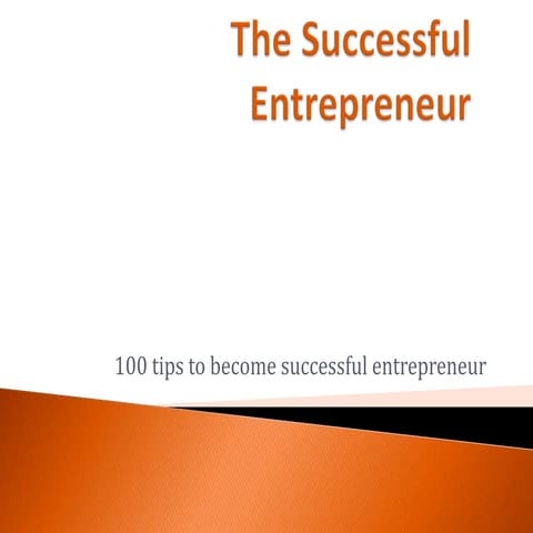 The successful entrepreneur