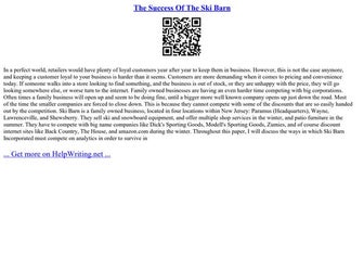 The Success Of The Ski Barn