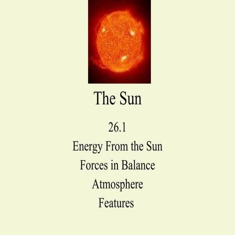 Ch 26-1 The sun