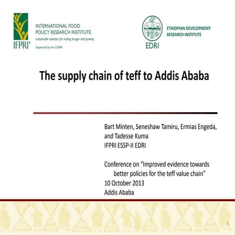 The supply chain of teff to addis ababa