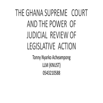 Ghana Supreme Court and the Power of Judicial Interpretation | PDF