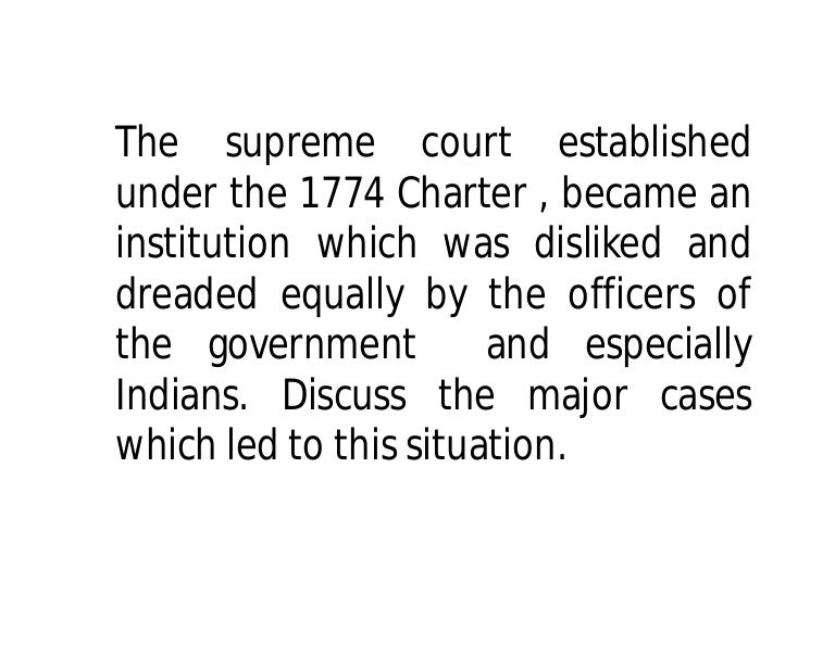 The supreme court established under the 1774 charter