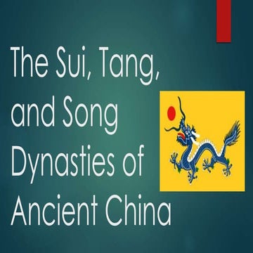 The Sui, Tang, and Song dynasties