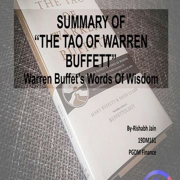 Warren buffett quotes | PDF
