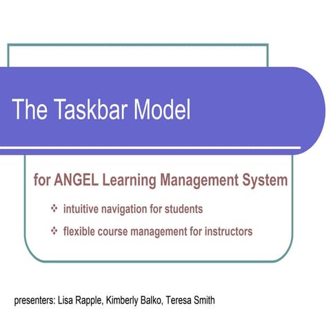 The taskbar model presentation | PPT