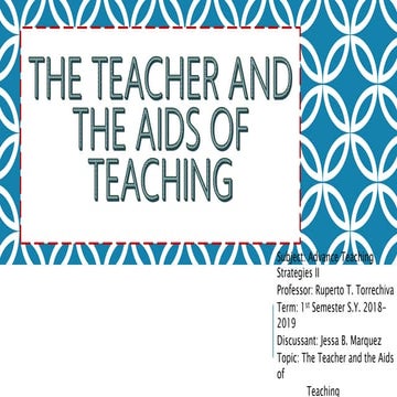 The teacher and the teaching aid