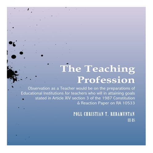 Reaction Paper and Observation