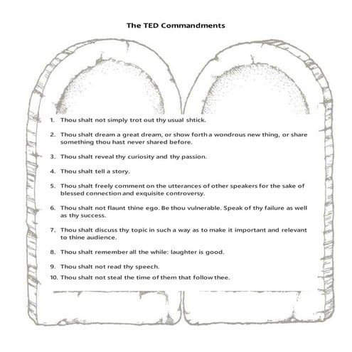 The ted commandments | DOCX