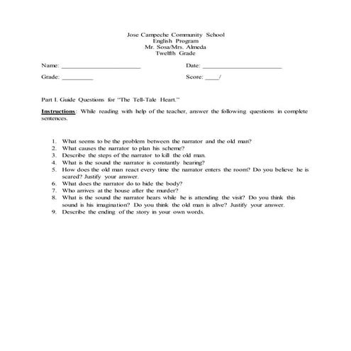 The tell tale heart part 1