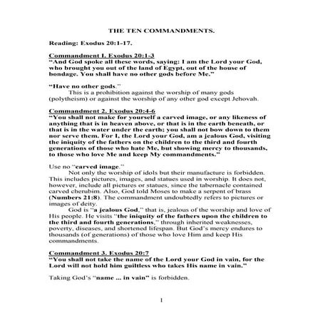 The Ten Commandments