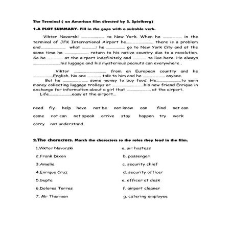 The terminal worksheet | DOC | Air Travel | Travel Type