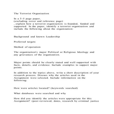 International TerroristSelect a terrorist group from the t | DOCX