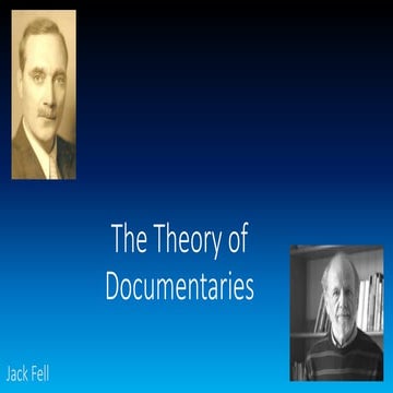 The Theory of Documentaries
