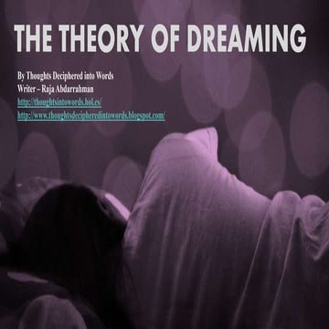 The Theory of Dreaming