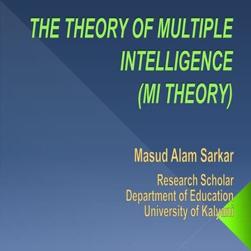 THE THEORY OF MULTIPLE INTELLIGENCE.pptx