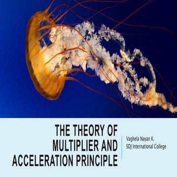 The theory of multiplier and acceleration principle chapter 3