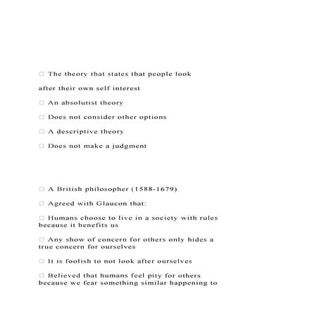  The theory that states that people look after their .docx