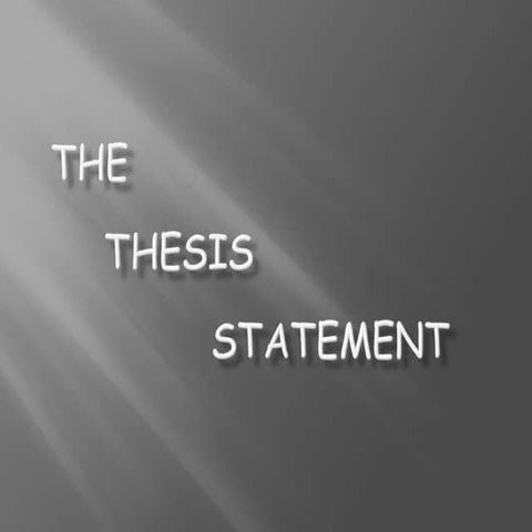 The thesis statement 