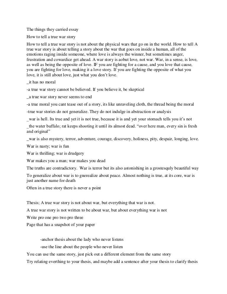 the things they carried essay
