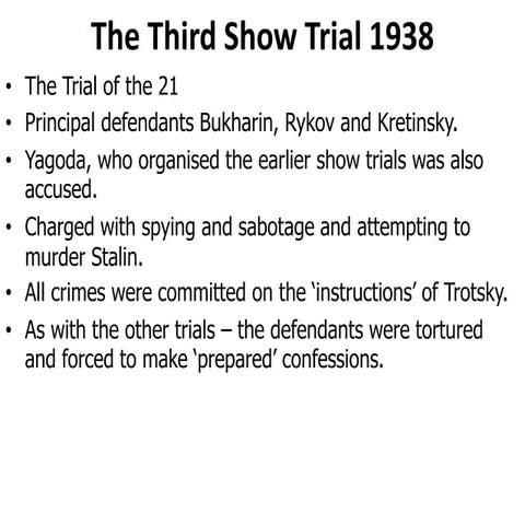 The third show trial 1938