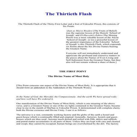 The Thirtieth Flash