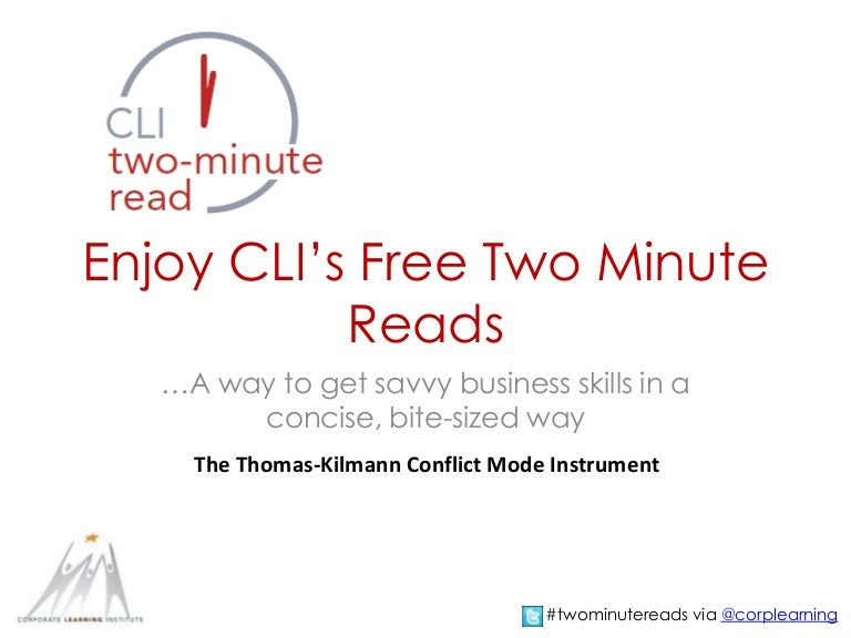 thomas kilmann conflict mode instrument
