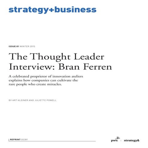 The thought leader interview bran ferren