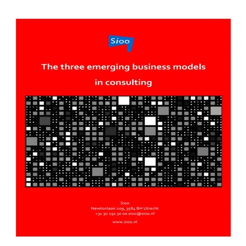 The three emerging business models in consulting sioo